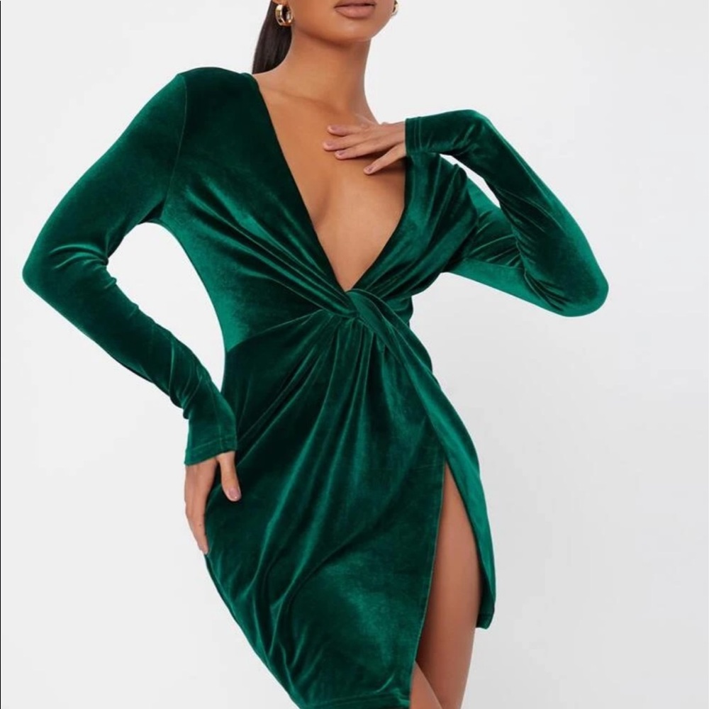 Velvet Slit Dress.